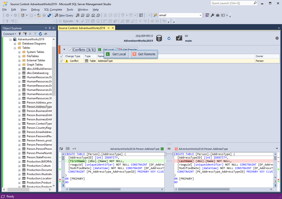How to create a new Git repository on Bitbucket and set up SQL Source Control