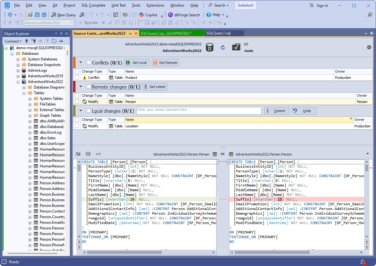 SQL Source Control Plugin for SSMS Git, TFS, Azure DevOps, SVN Support