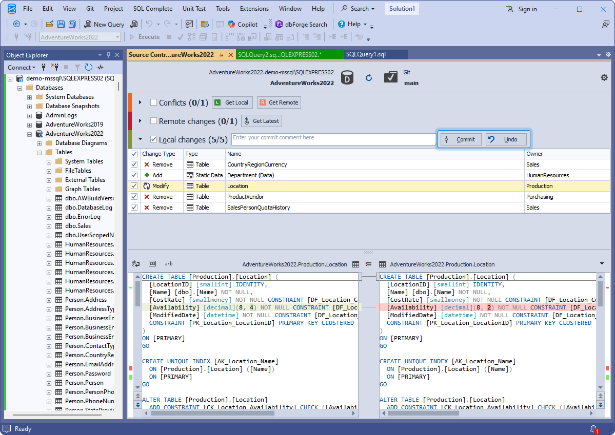 Source Control AddIn for SSMS