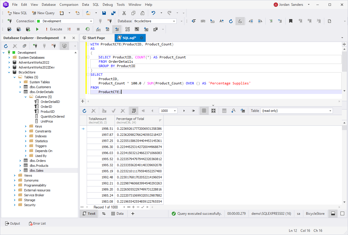 Percentage Calculations in SQL Server Basics with Examples