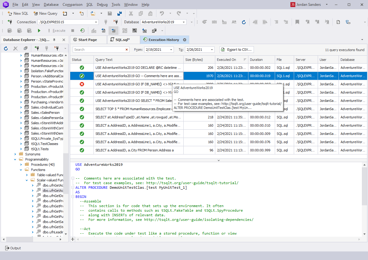 SQL Editor SQL Database Query Tool