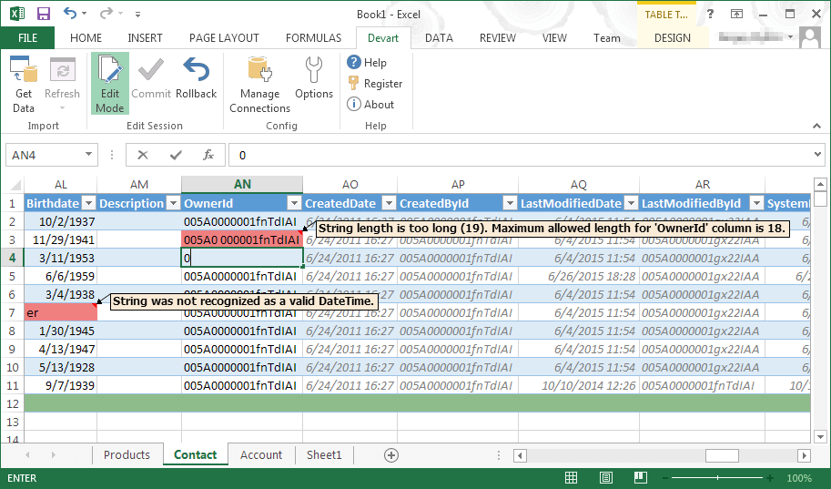 Excel Addin to Connect with Salesforce