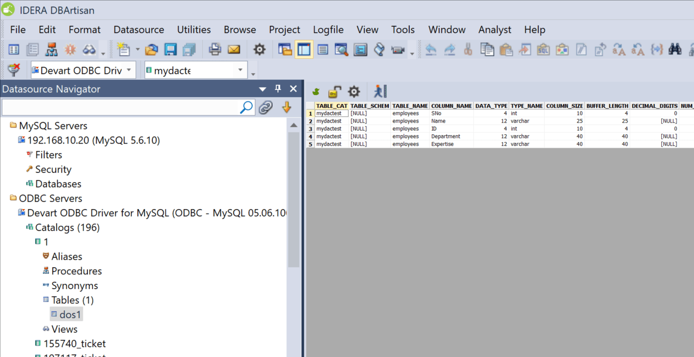 DBArtisan ODBC Drivers for Linux, Windows and macOS Devart