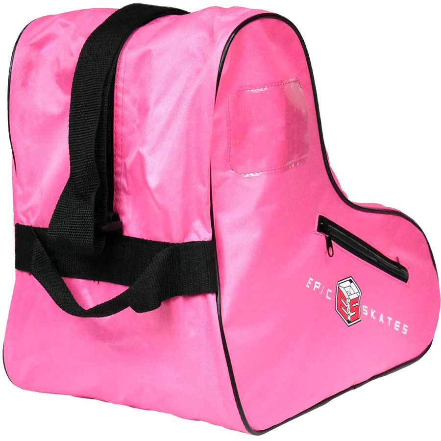 Epic Pink Quad Skate Bag with Laces and PomPoms