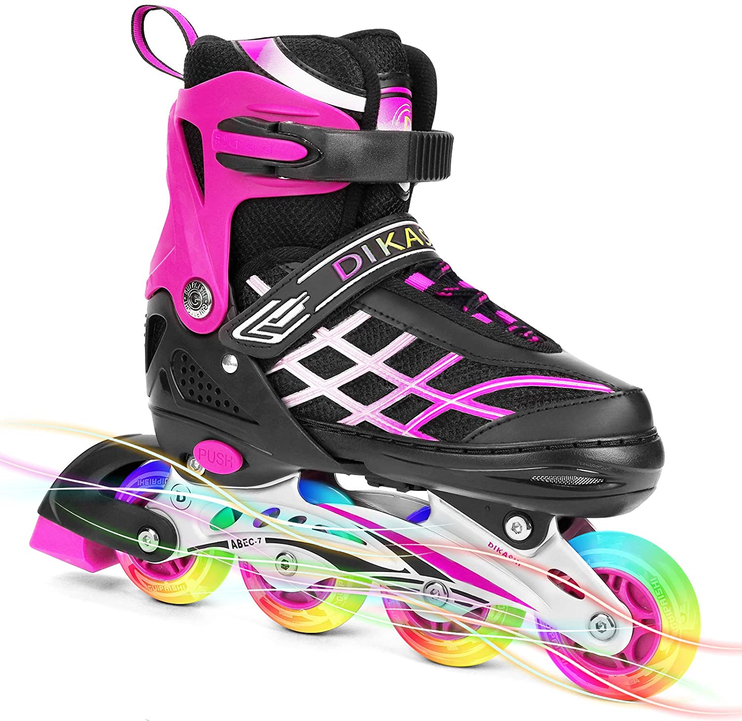 Outdoor Sports Inline Skates w/4 Flashing Wheels for Kids Men Women