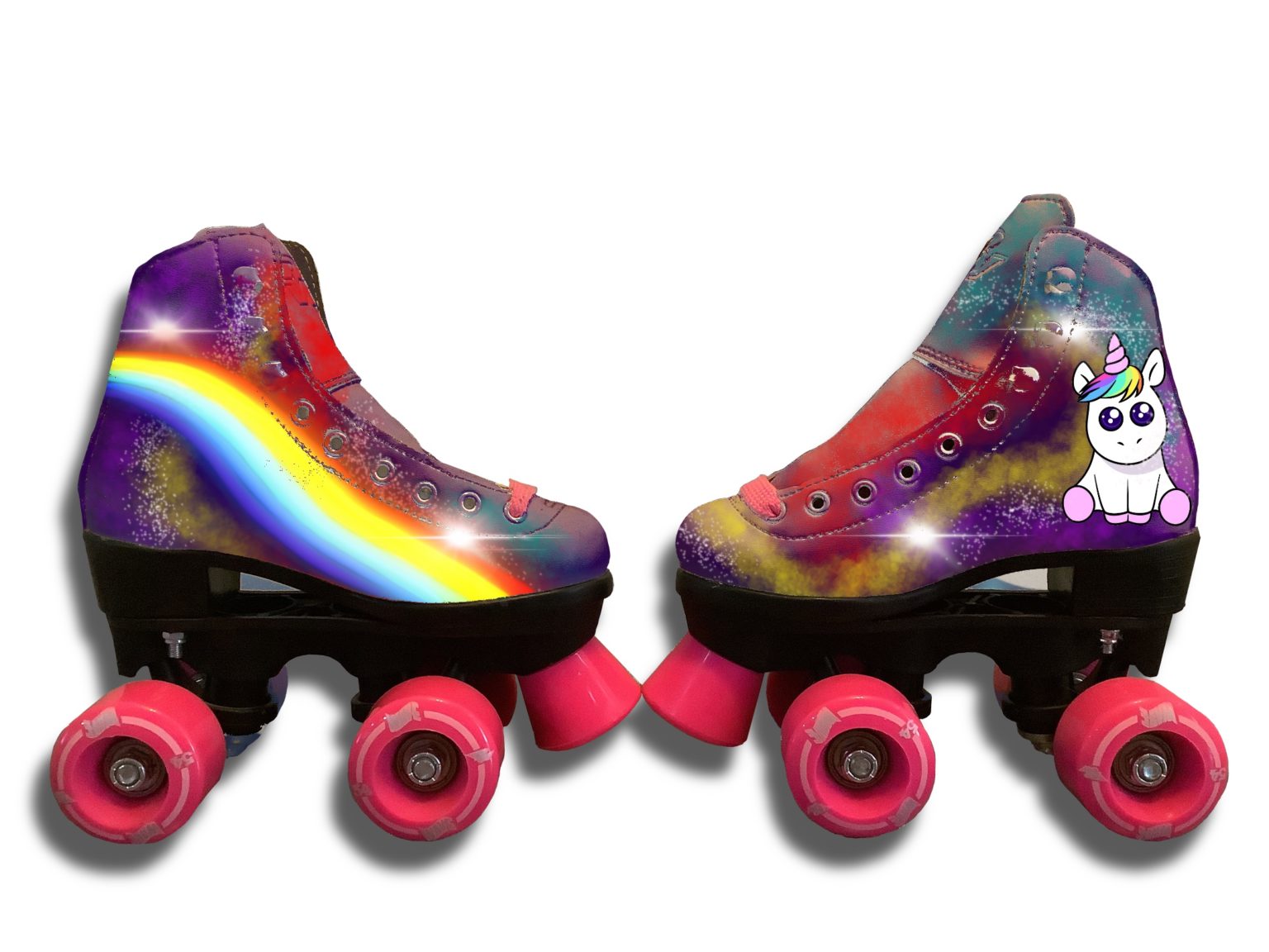 Custom Hand Painted Skates Roller and Ice