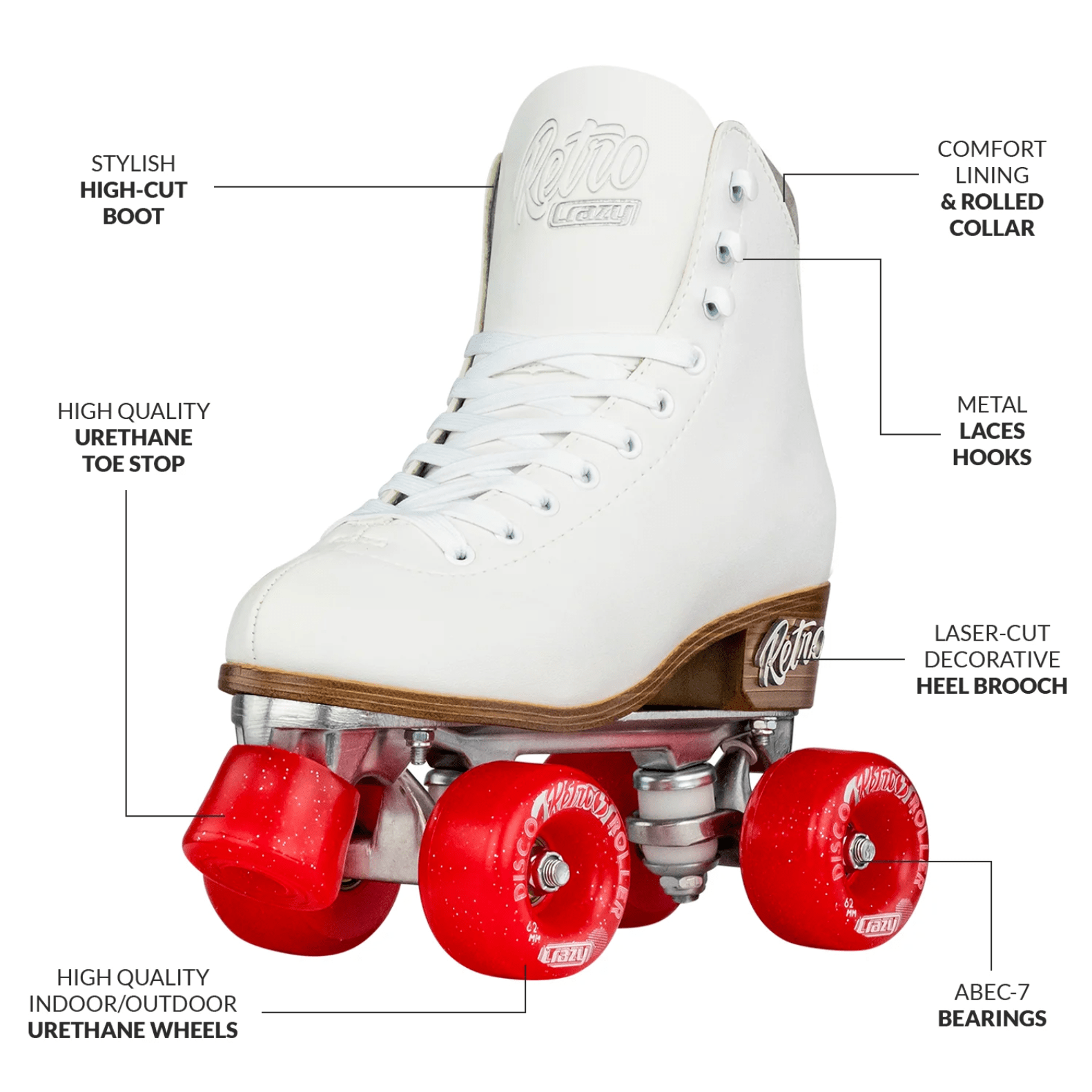 Crazy Skates Retro Roller Skates