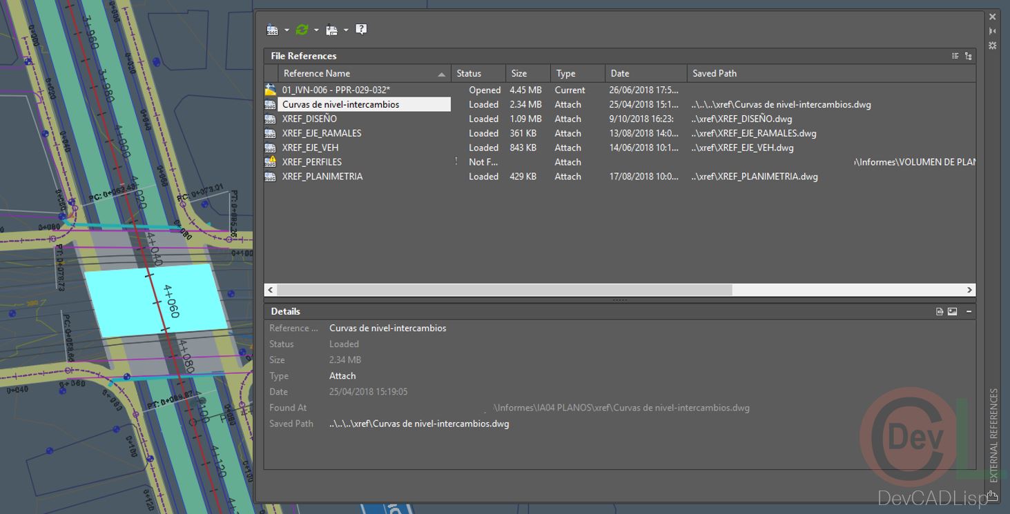 Rutina Lisp que inserta (bind) todas las referencias externas de un