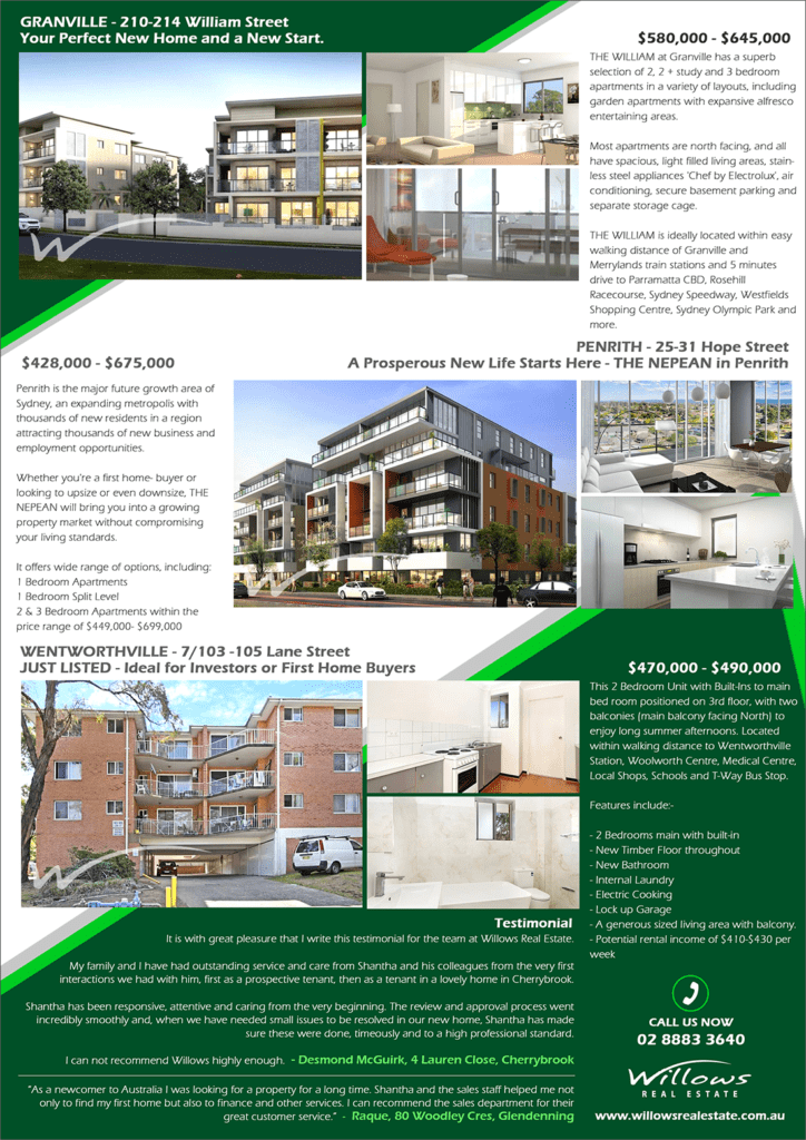 WILLOWS REAL ESTATE DEVCHANS Australian IT & Advertising Partner