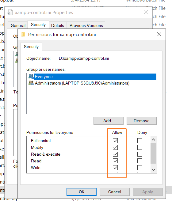 XAMPP วิธีแก้ปัญหา Exception EAccessViolation in module xamppcontrol