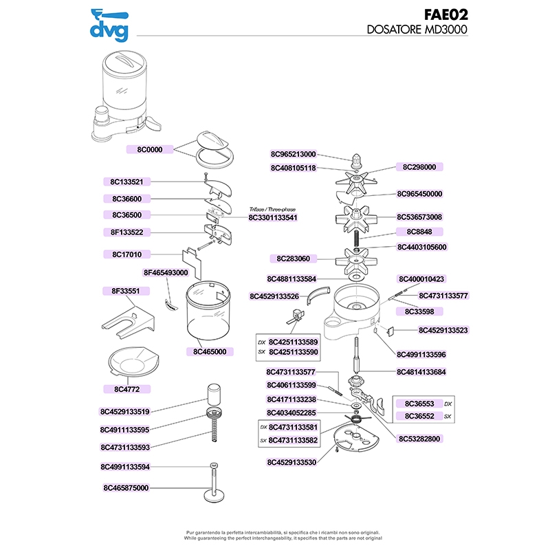 FAEMA MD3000 MICRO BOX Spare parts coffee machines and componentes