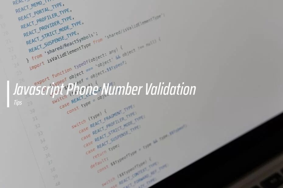 Phone Number Validation Javascript Developer Diary