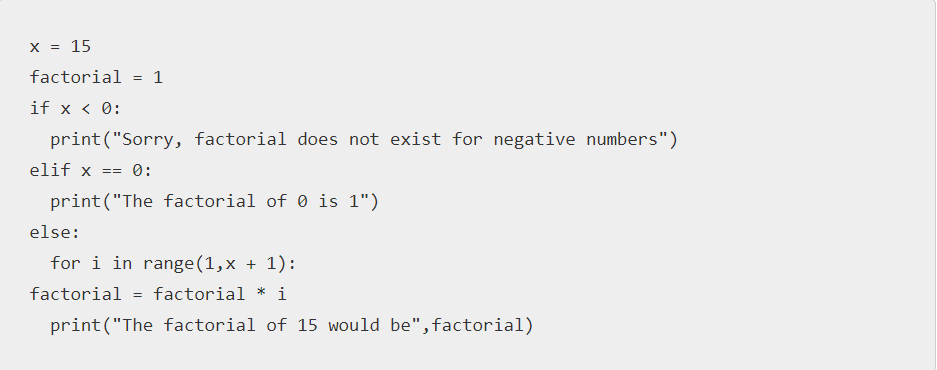 Python Program to Find Factorial of a Given Number Developer Helps