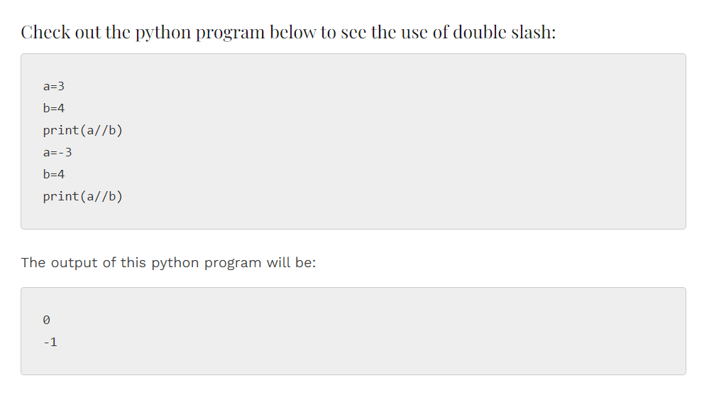 Python Double Slash (//) Meaning Developer Helps