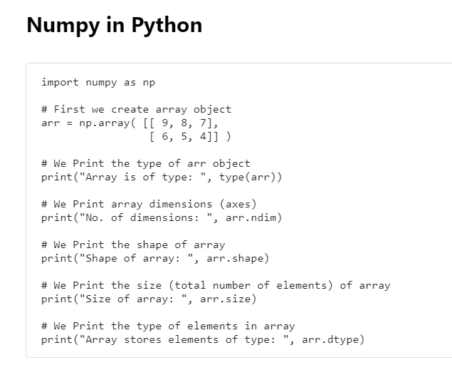 Python NumPy and Applications Uses Data Types Developer Helps