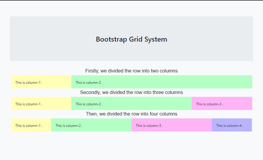 Grid System In Bootstrap Container, Row, Column » Developers Zone