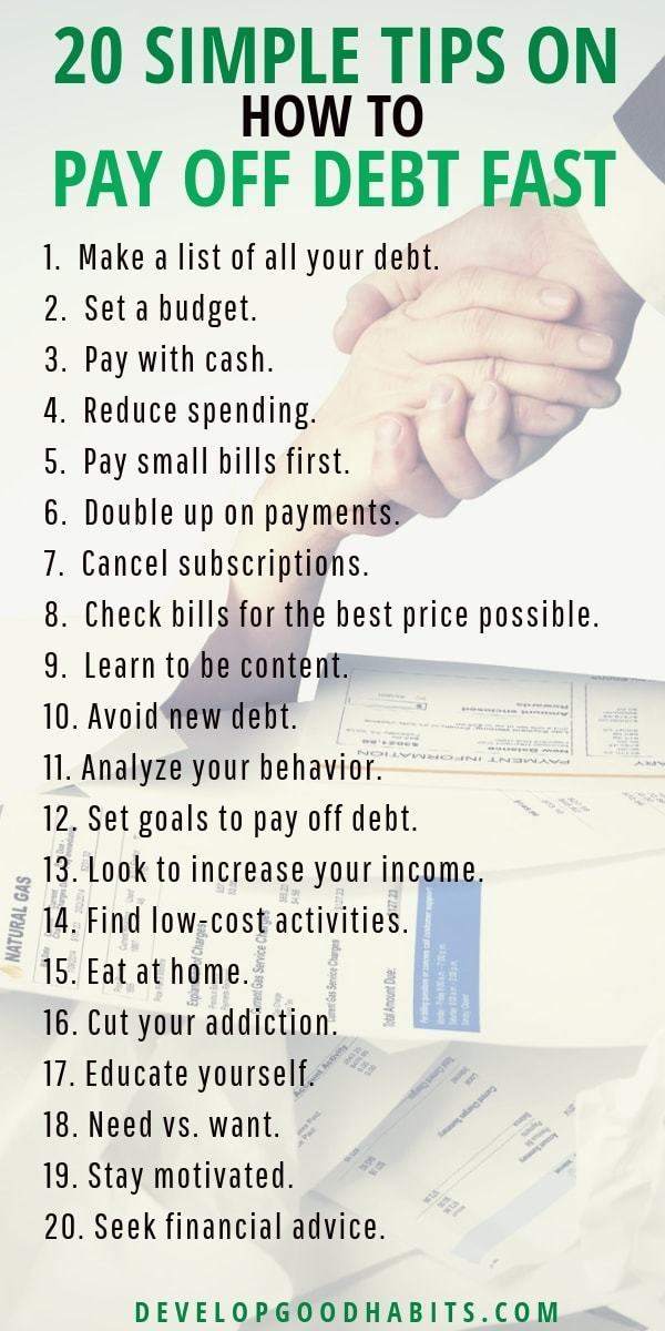 20 Simple Tips on How to Pay Off Debt Fast