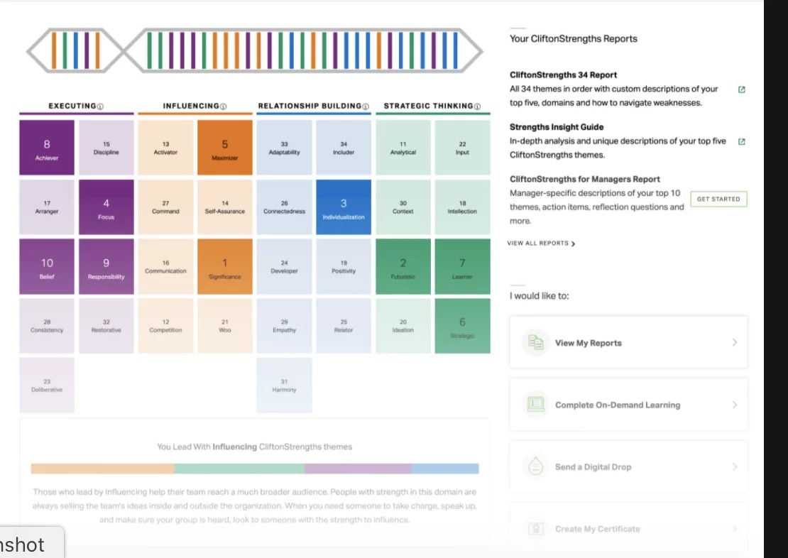 CliftonStrengths Developing Leaders