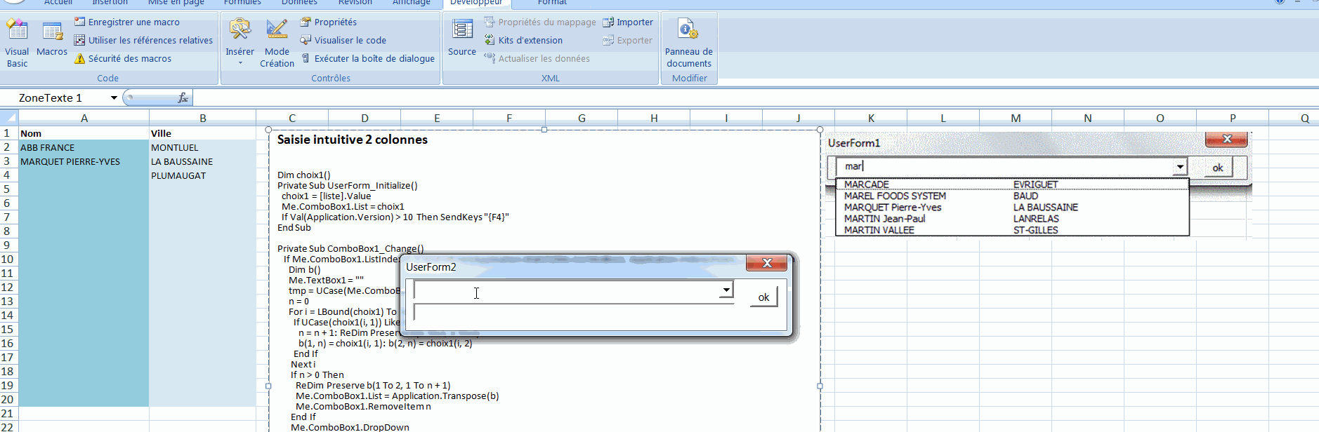 Textbox ou Combobox ActiveX Macros et VBA Excel