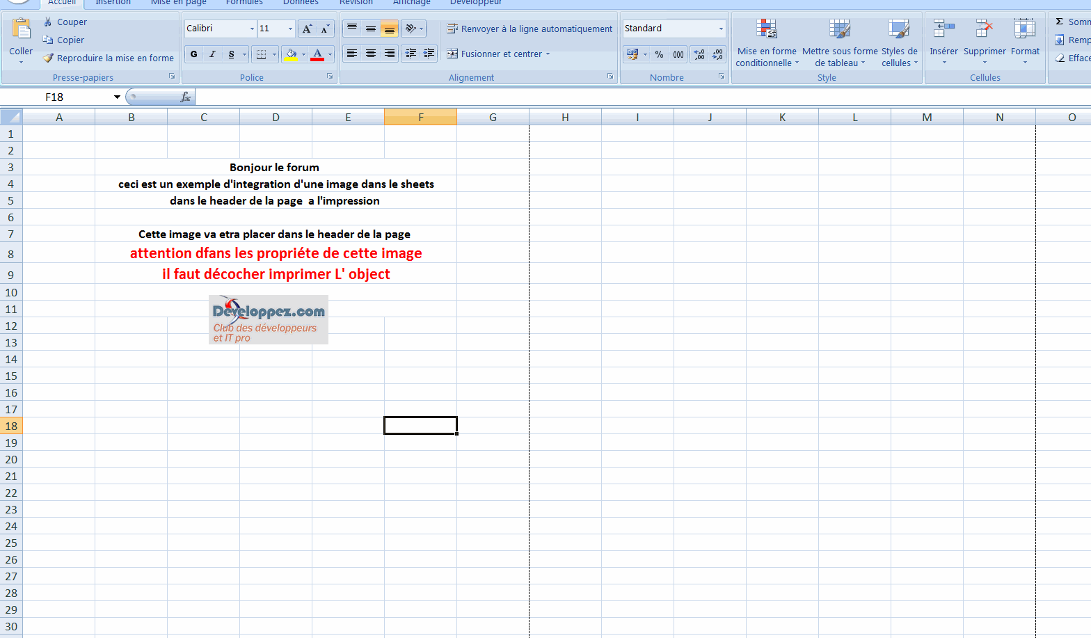 Copier une Image dynamiquement dans un Entête de feuille EXCEL