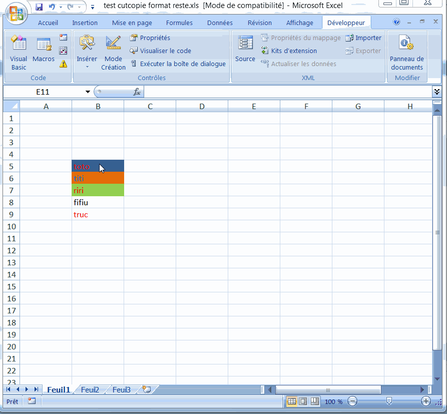 [XL2010] Modification du copier coller Macros et VBA Excel