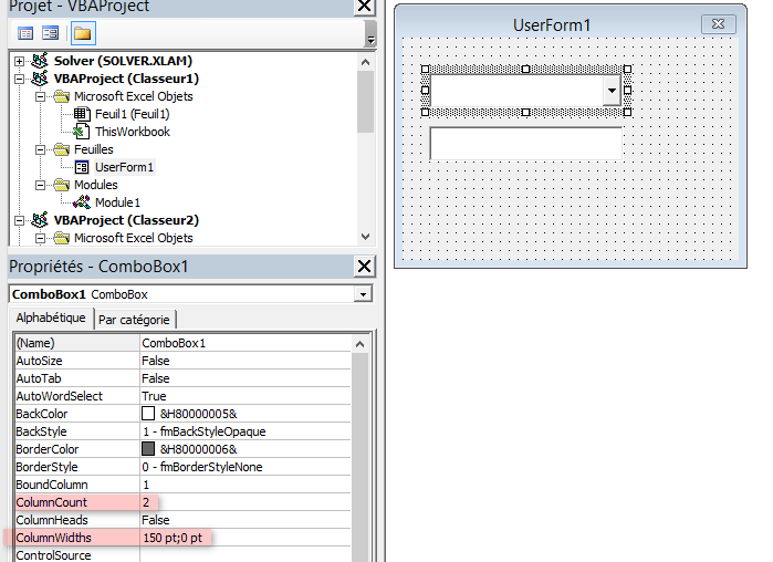 Actions selon choix liste combobox Macros et VBA Excel