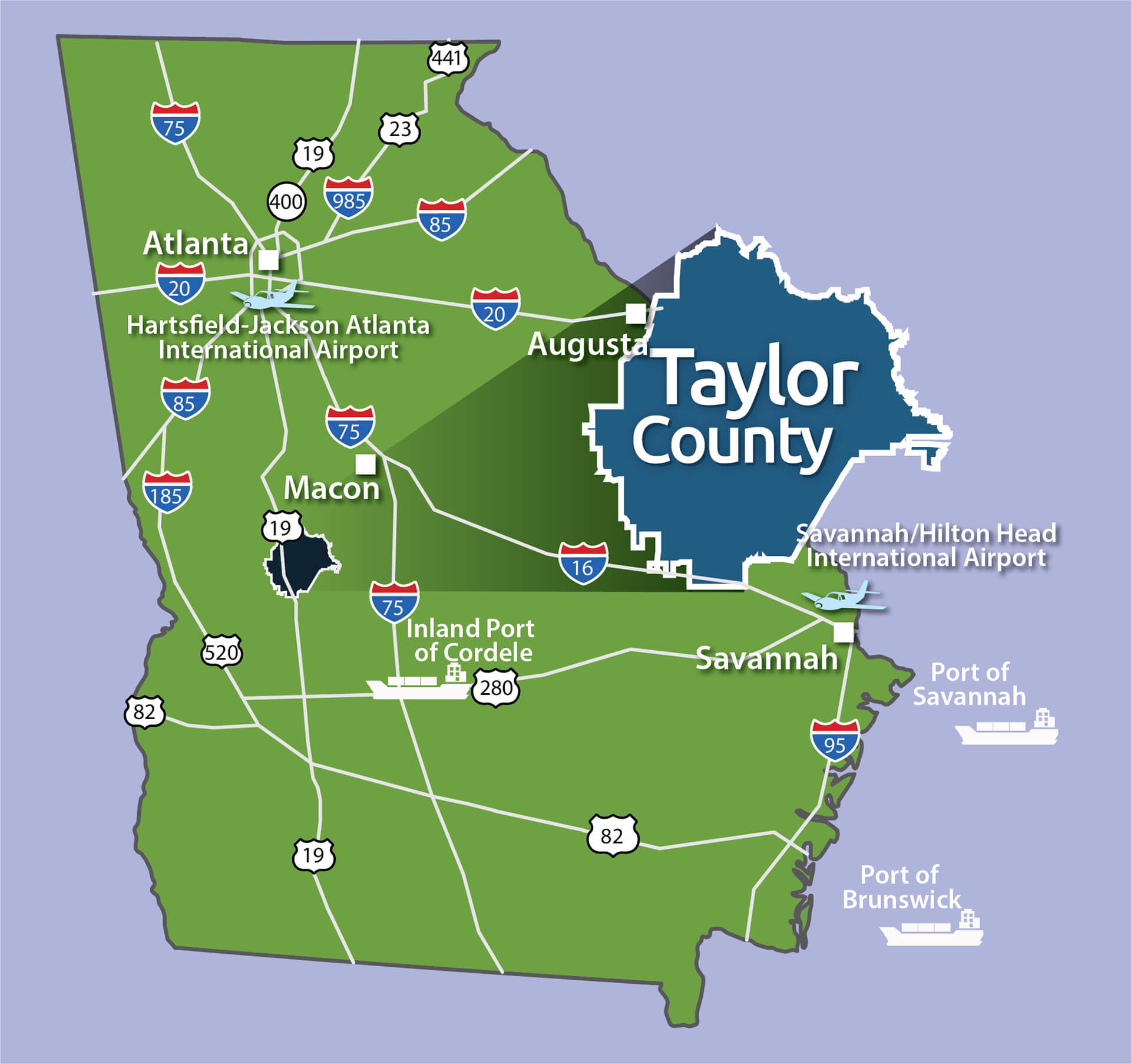 Transportation & Location Taylor County Development Authority