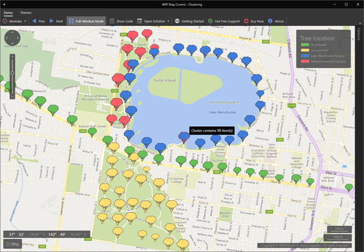 WPF Map Control for Visual Studio DevExpress