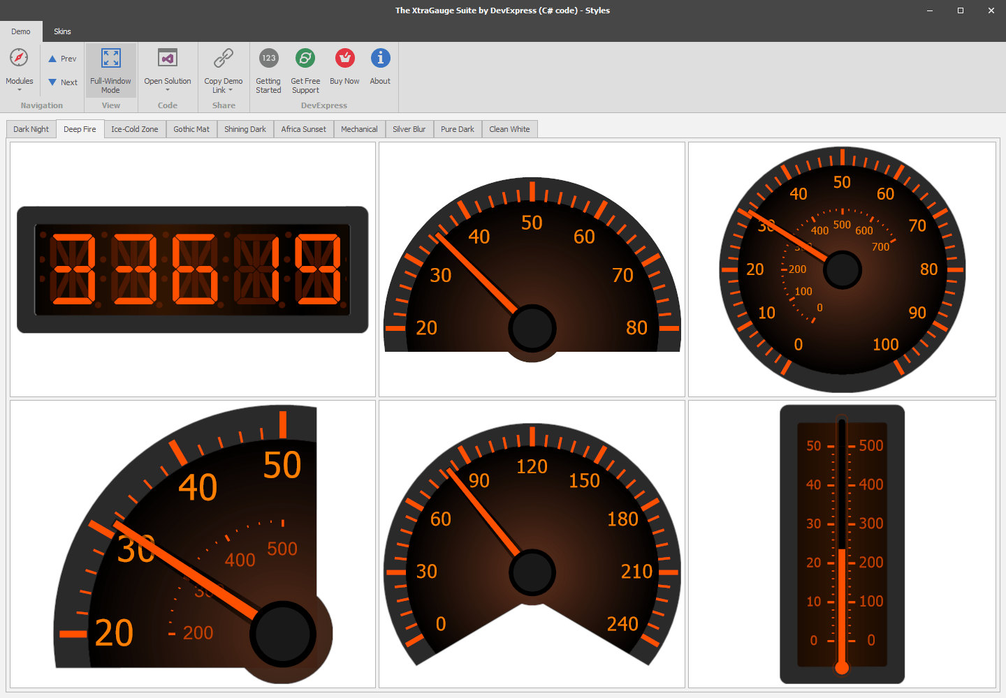 WinForms Gauge & State Indicators DevExpress