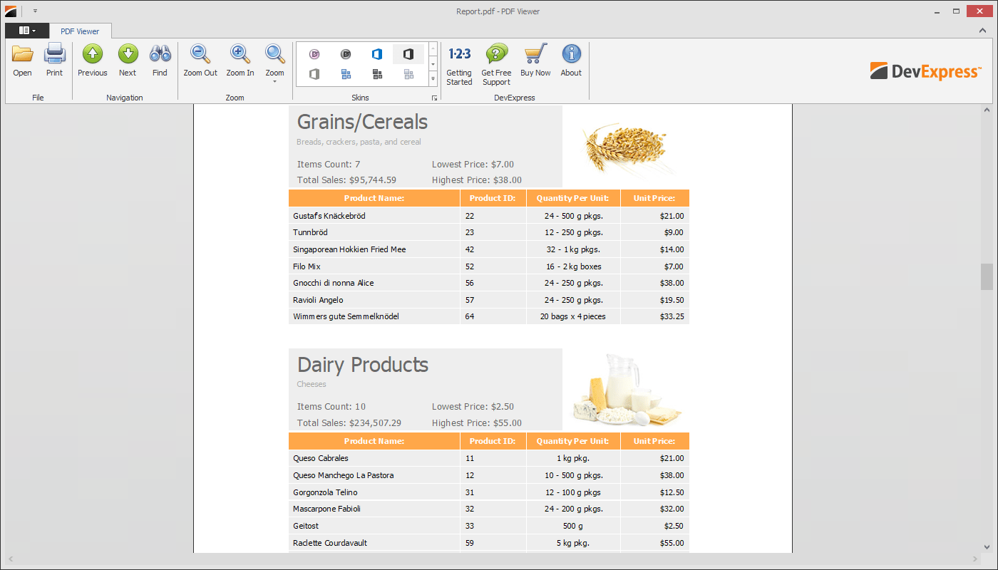 Export To Xls And Xlsx Formats Winforms Controls