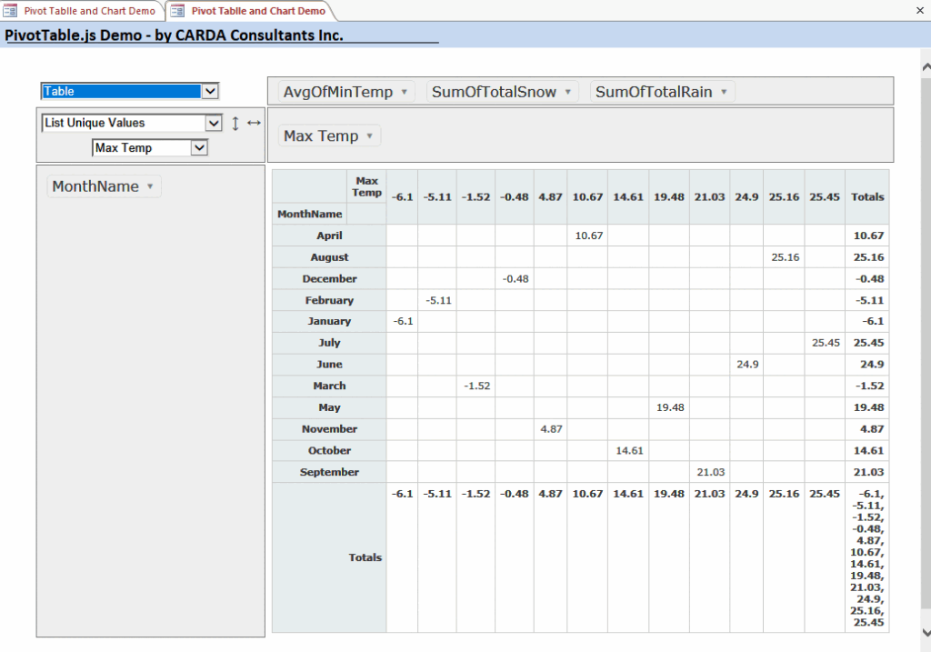 Access Pivot Tables and Pivot Charts DEVelopers HUT