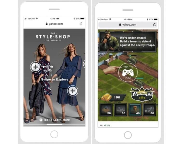 Verizon Media adds 2 native mobile ad features aimed at e
