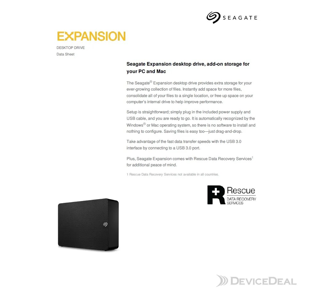 Seagate Expansion 8TB Desktop External HDD 3.5 Inch USB 3.0, Black