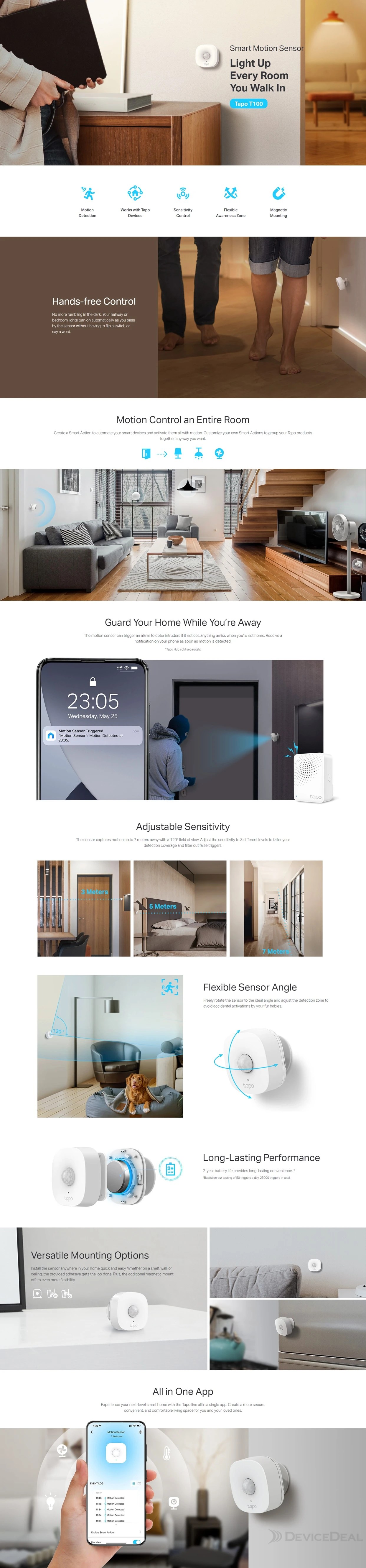 TP-Link Tapo T100 Tapo Smart Motion Sensor |DeviceDeal