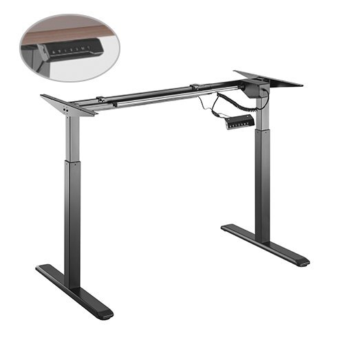 Brateck 2Stage Single Motor Electric SitStand Desk Frame with button