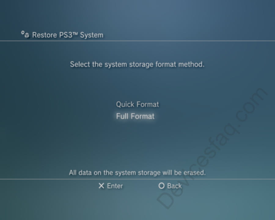 How to factory reset a PlayStation 3