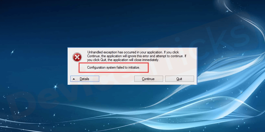 Configuration System Failed to Initialize on Windows 10 [Fixed