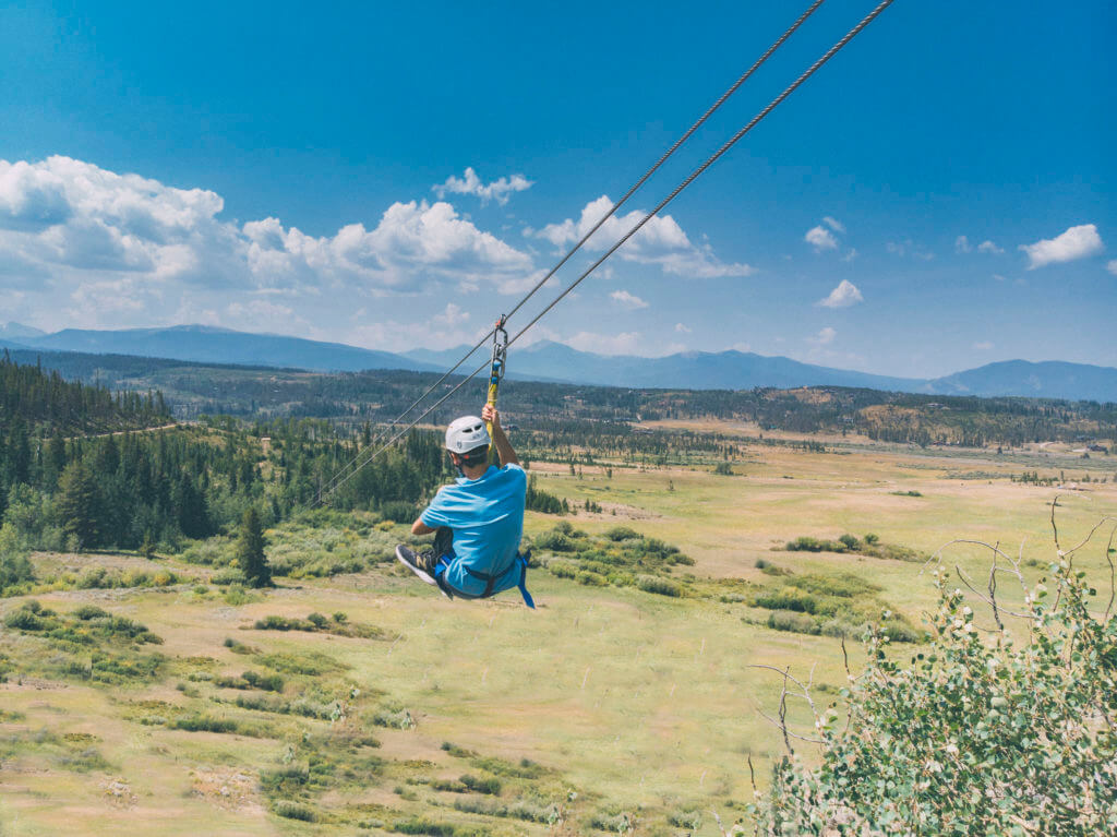 Zip Lining near Winter Park, Colorado Devil's Thumb Ranch