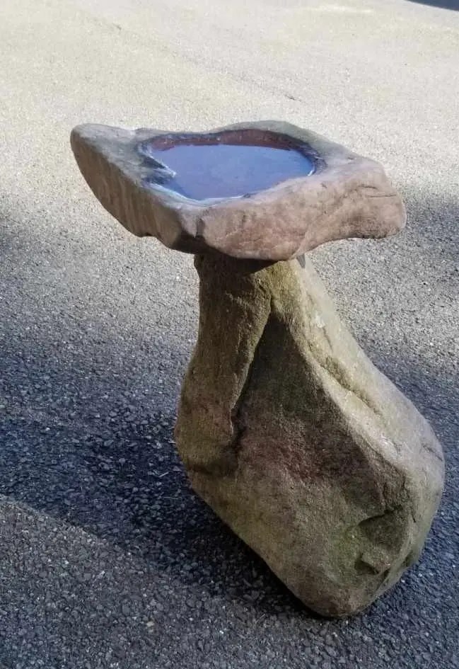 How to build a stone birdbath Devine Escapes