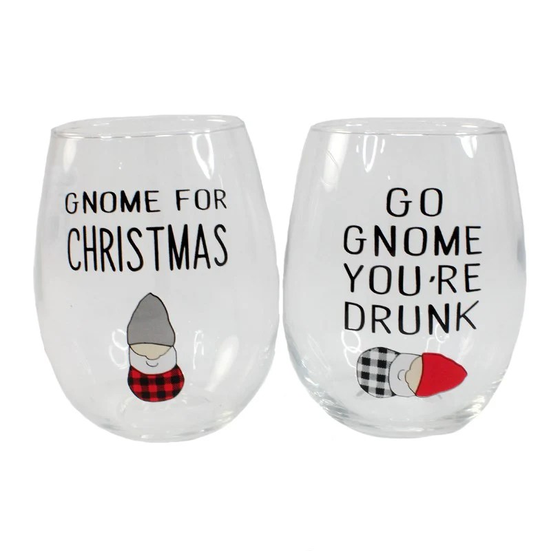 Stemless Gnome Wine Glasses Devitt House