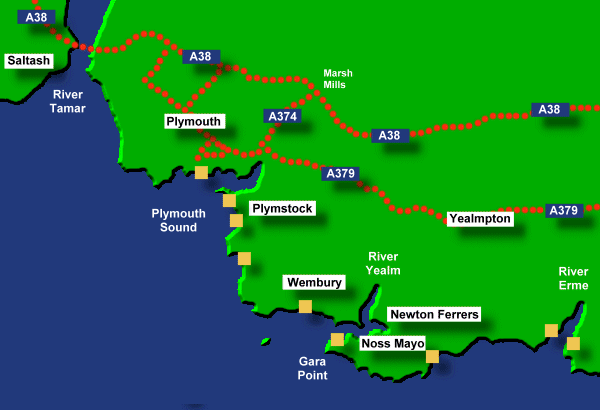 Map Of West Devon West Devon - Devon Beach Guide