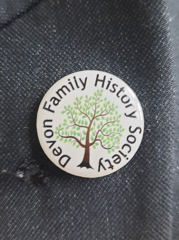 Pin Badge Devon Family History Society