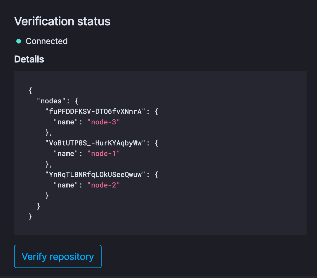 Elasticsearch snapshots at S3