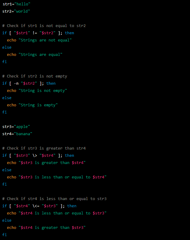 Bash string comparison Better 2024