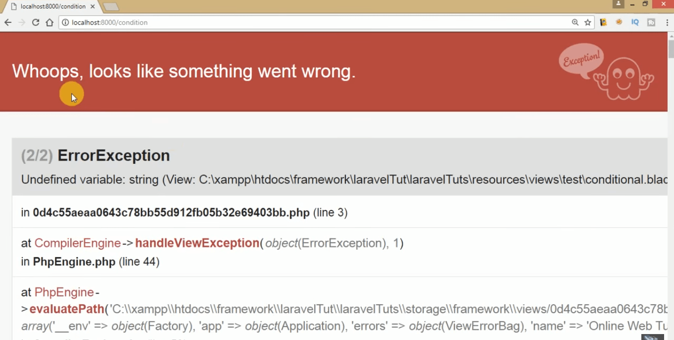 How to check variable is declared or not in Laravel to avoid an Error