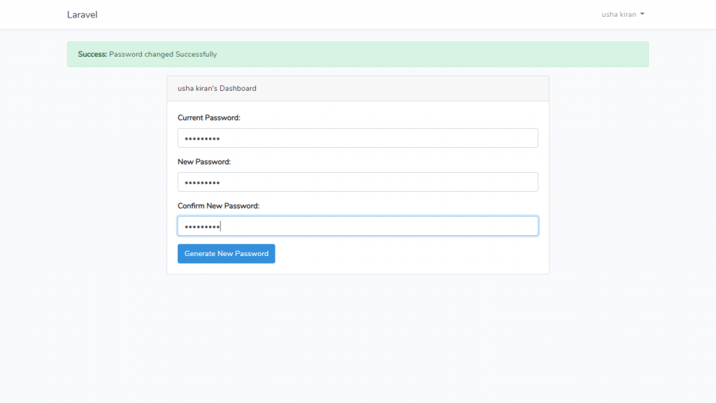 How to Generate New Password in Laravel?