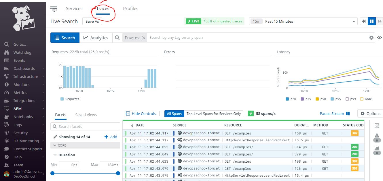 How to setup Datadog APM for Java application running with Tomcat