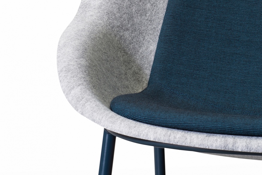 Nook PET Felt Lounge Chair De Vorm