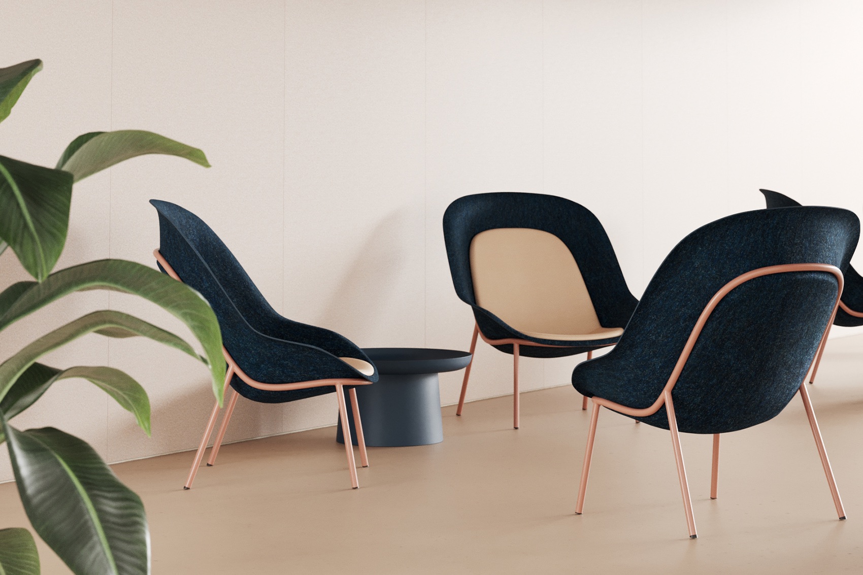 Nook PET Felt Lounge Chair De Vorm