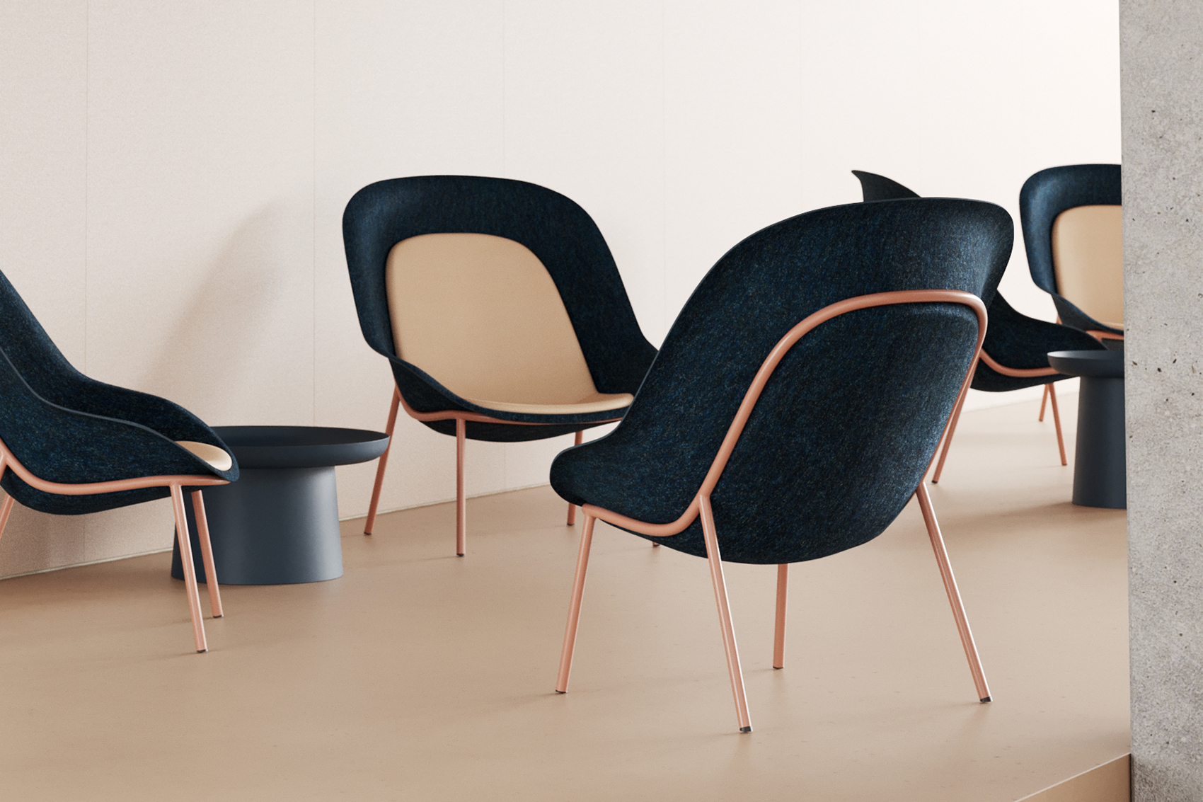 Nook PET Felt Lounge Chair De Vorm